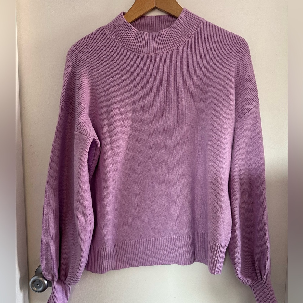 Lilac Crewneck Knit Sweater - Women's Scoop/Crew
